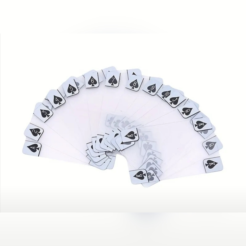 Clear Playing Cards, NWT, Clear/Black